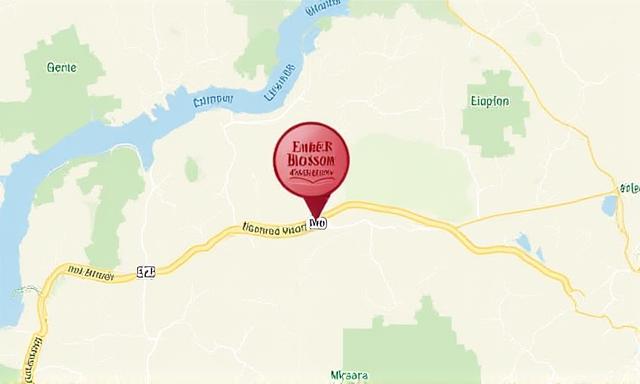 A map showing the location of the Ember Blossom workshop in Bath.